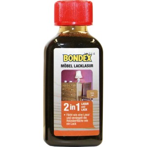 Bondex Möbel Lack-Lasur Eiche Hell, 150ml Flasche. Holzlasur für Möbel und Innentüren.