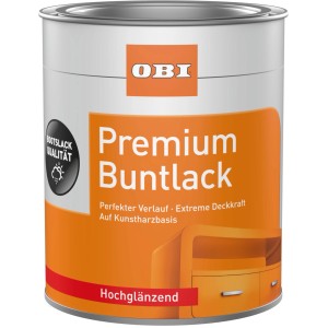 Dose OBI Premium Buntlack Schokobraun hochglänzend, 125ml. Buntlack für Holz, Metall und Kunststoff.