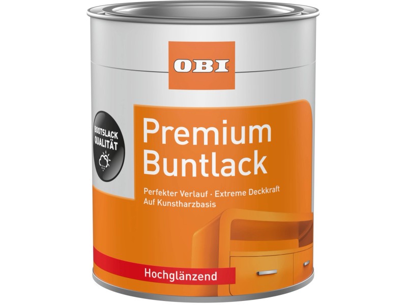 OBI Premium Buntlack Tiefschwarz hochglänzend 125 ml kaufen bei OBI