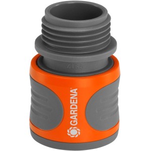 Gardena Entwässerungsventil-Set für Sprinkler-Systeme, grau und orange.