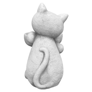Orbis Pflanzschale Katze, lachend, aus Beton, 30x14x13cm, Gartendeko.