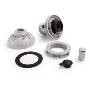 Intex Wasserbelebungs-Düsenset für Filteranlagen (4-7,2 m³/h), Einzelteile auf weißem Grund.