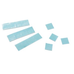 Spiegel-Klebeplättchen, doppelseitig, für einfache Spiegelmontage. 16 Stück.