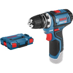 Bosch Professional Akku-Bohrschrauber GSR 12V-15 FC Solo mit L-Boxx, blau/schwarz.