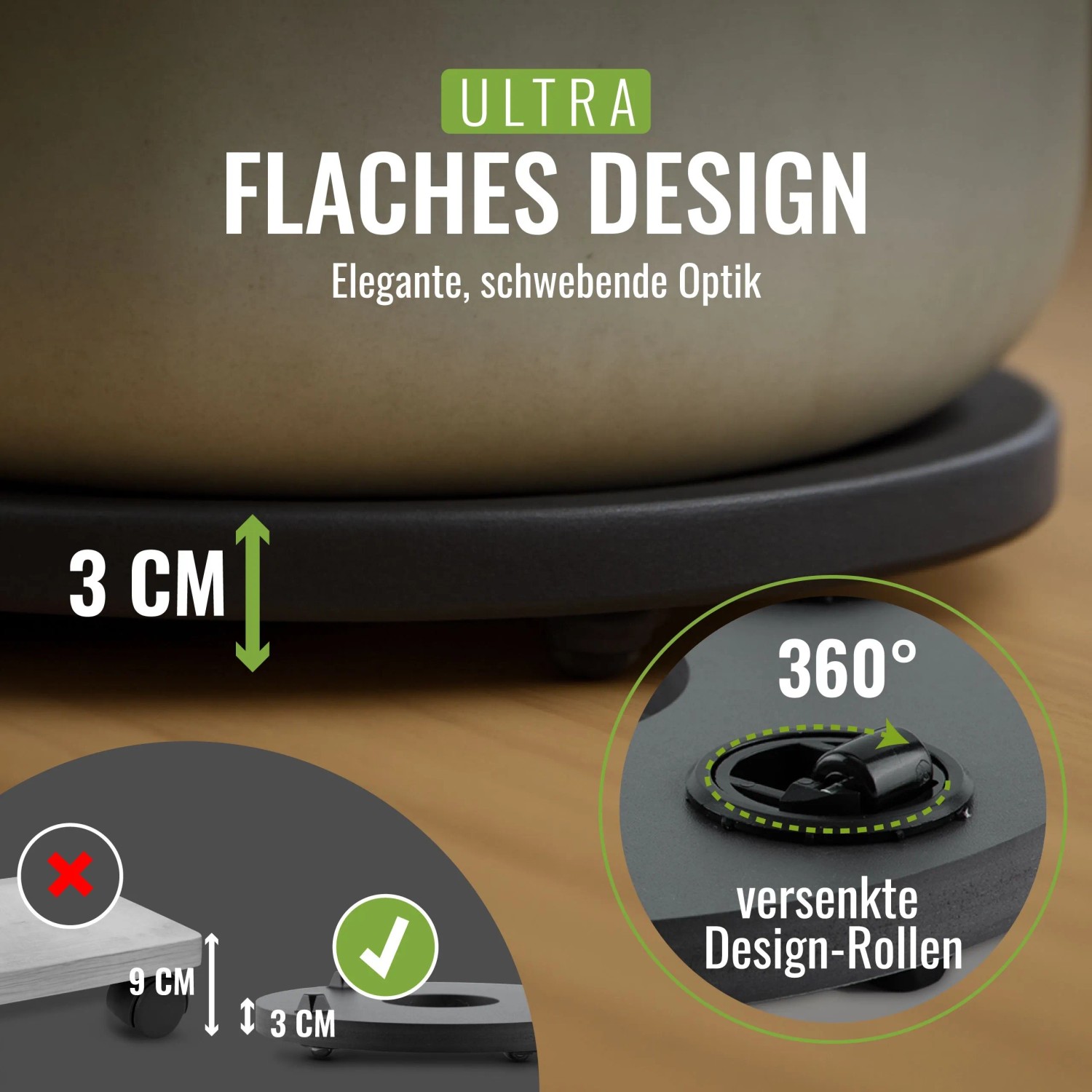 Pflanzwerk® Ultraflacher Pflanzenroller Ø 28 cm x 28cm_8