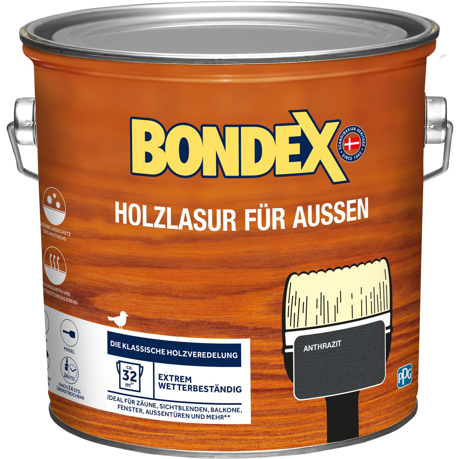 Bondex Holzlasur für Außen Anthrazit 2,5 l kaufen bei OBI