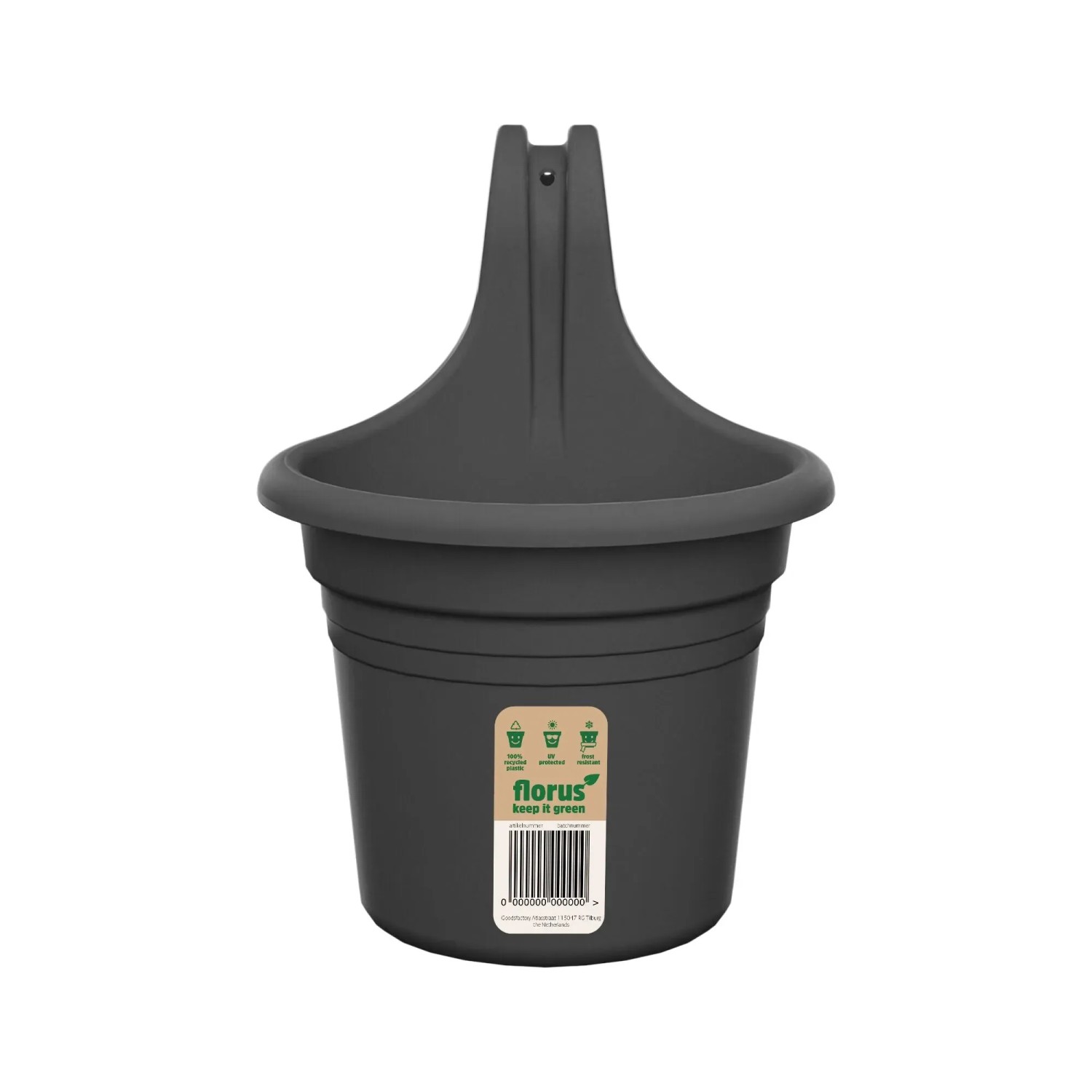 Florus Balkon-Hängetopf Mediterran Single 18 cm x 26,2 cm x 24 cm Anthrazit kaufen bei OBI