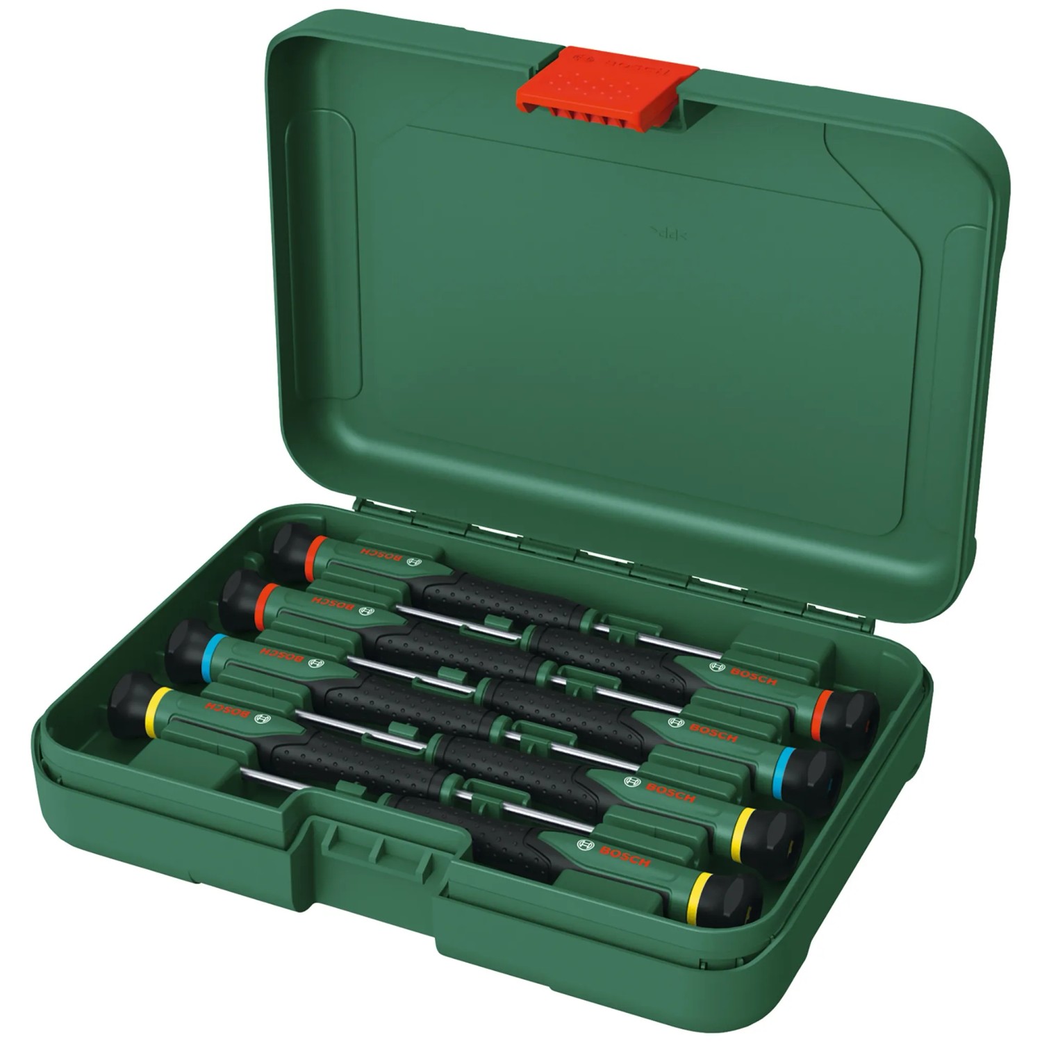 Bosch Präzisionsschraubendreher-Set, 8-teilig im grünen Koffer. Schraubenzieher für Elektronik und Feinmechanik.
