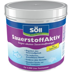 Söll Sauerstoff Aktiv 500g für Teichpflege: Reguliert Sauerstoff, sorgt für klares Wasser und entfernt Gerüche.