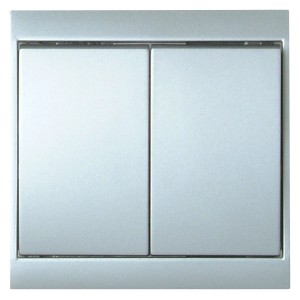 Kopp Serienschalter Malta in Silber für Schalter & Taster Installation.