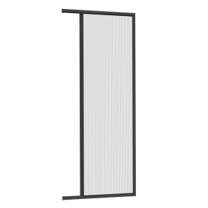 Windhager Insect-Stop Plus Plissee Tür, 110x220 cm, Anthrazit, Insektenschutz für Terrassentüren.