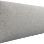Rechteckiges Wandkissen 15x60 cm in Hellgrau Struktur zur Wandgestaltung.