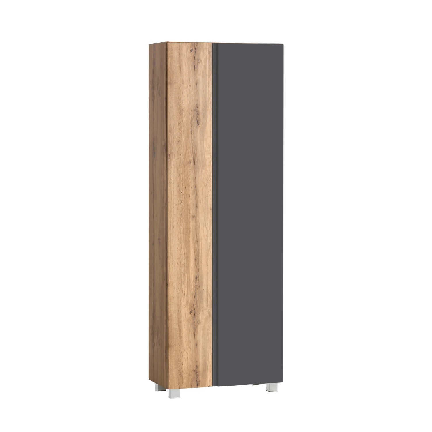Held Möbel Seitenschrank Ancona, 65 cm, matt Grau-Wotaneiche, für Badmöbel-Sets.
