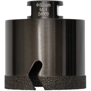 Medial Granitbohrkrone M14, Ø 60 mm, für Winkelschleifer. Zum Bohren von Granit, Fliesen und Keramik.