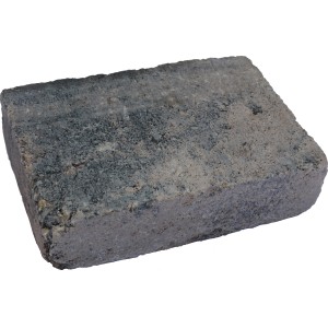 Premac Pflasterstein Graniko Muschelkalk, 21x14x6 cm, mit unregelmäßig gebrochenen Kanten.