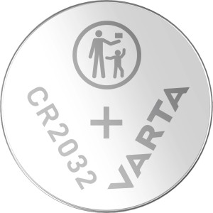 Varta CR2032 Knopfzelle, 2er-Pack. Batterie für elektronische Geräte, zuverlässig und langlebig.