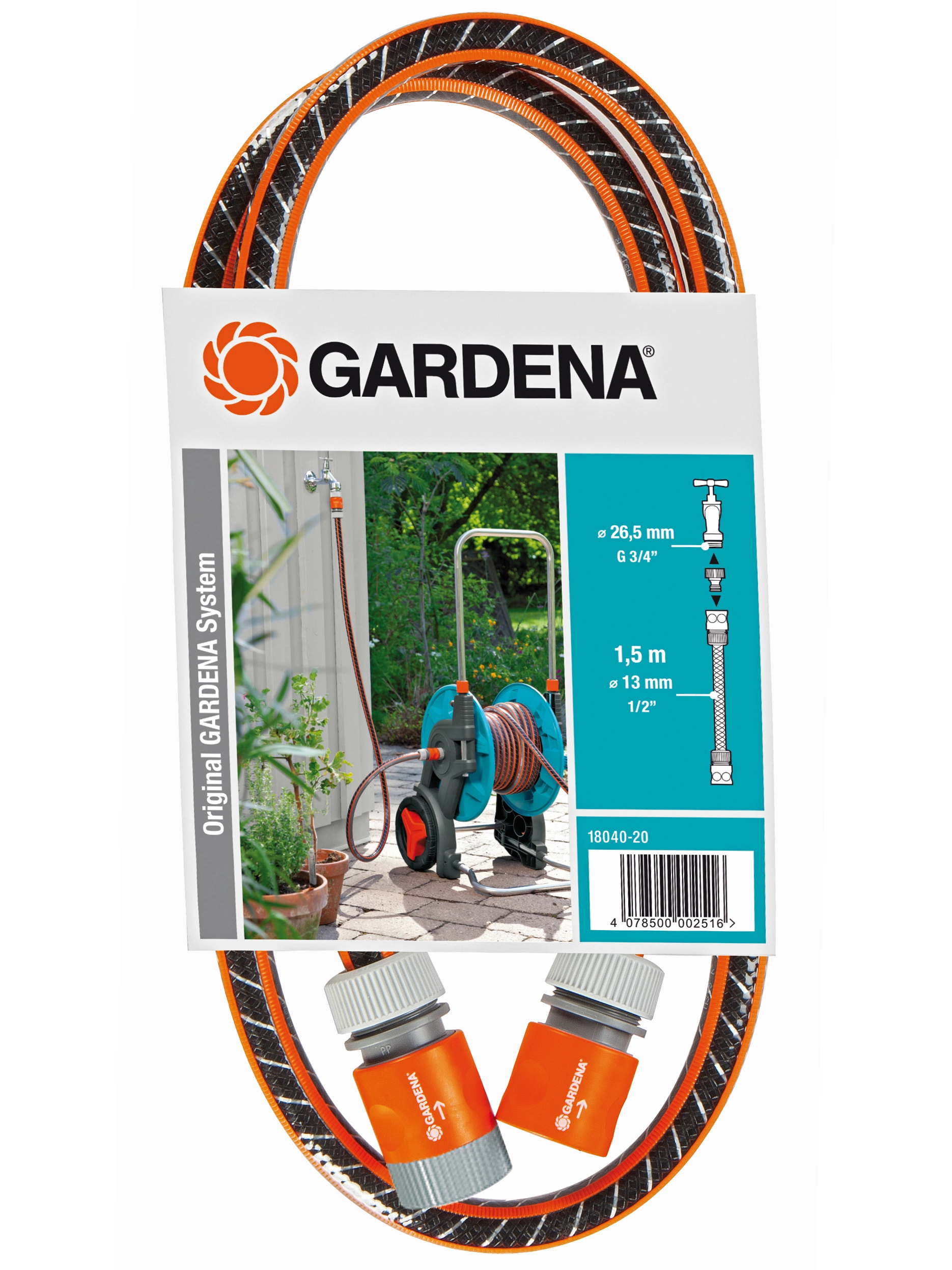 Gardena Schlauchanschluss Comfort Flex 13 mm (1/2") 1,5 m mit PowerGrip