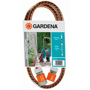 Gardena Comfort Flex Schlauchanschluss-Set 13mm (1/2) 1,5m, 25 bar mit Schlauch, Kupplungen und Hahnstücken.