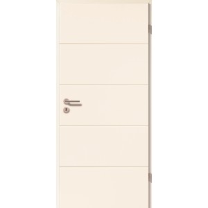 Weiße Zimmertür Straight Line Dekor, 75x203 cm, Linksanschlag.