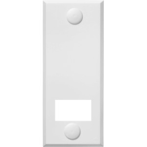 Weiße Schellenberg Abdeckplatte Standard Maxi für Rollladen Gurtwickler mit 105mm Lochabstand.