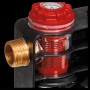Detailaufnahme: Einhell GE-AW 1142 FS Hauswasserautomat mit rotem Filter und Messinganschluss.
