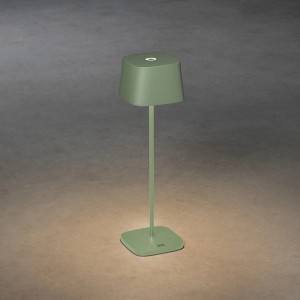 Grüne Konstsmide LED Tischleuchte Capri, ideal für Innen und Außen. Dekoleuchte mit Akku.