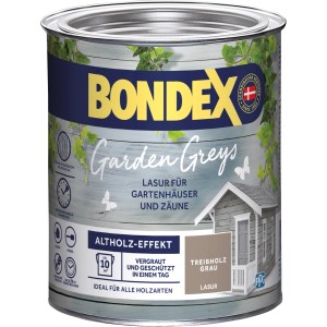 Bondex Garden Greys Lasur Treibholz Grau 750ml für Holz im Außenbereich.