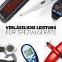Produktbild: Knopfzellen für diverse Geräte wie Uhren, Thermometer und Blutzuckermessgeräte.