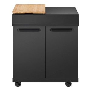 Enders Outdoorküchenmodul Uniq Kitchen Platform 1 Graphit mit Bambusbrett und Stauraum.