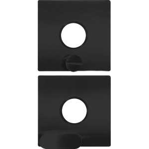 Marchesi Drückergarnitur Malmö WC, Edelstahl schwarz matt, Türbeschlag mit Notöffner.