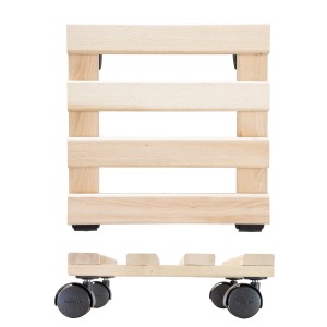 Wagner Pflanzenroller Paletti GH 0330 Holz 28 cm x 28 cm x 8 cm