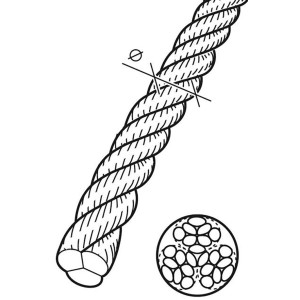 Conacord Seil Sisal Gedreht Ø 6 mm Natur Meterware