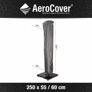 Aerocover Schutzhülle für Ampelschirm, anthrazit, Ø 350 cm. Atmungsaktive Schutzhülle für Sonnenschirme.