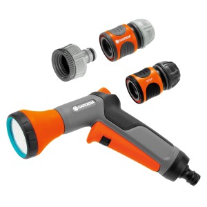 Gardena Gartenbrause Classic 4-tlg. Set mit Brause, Schlauch- und Hahnverbinder für die Gartenbewässerung.