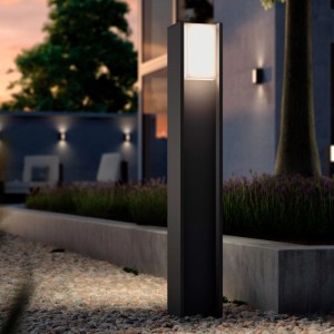 Philips Hue Turaco Wegeleuchte, smarte Außenleuchte mit Farbwechsel, 1100 Lumen, anthrazit.