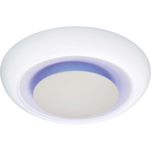 Weiße LED-Deckenleuchte Ferrilo, 50 cm Durchmesser, mit farbwechselnden LEDs.