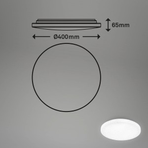 Briloner LED Deckenleuchte Bad, Sternenhimmel-Effekt, 40cm Durchmesser, IP44 Spritzwasserschutz.