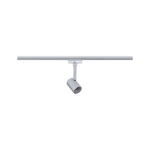 Paulmann URail Schienenspot Runa in Chrom Matt. Moderner LED-Spot für Schienensysteme, zylindrisch, silberfarben.