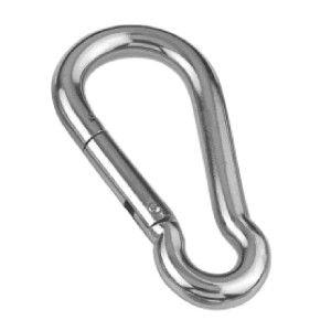 Seilflechter Niro-Karabinerhaken, 140x12mm, aus Edelstahl.