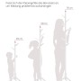 Vasagle Kleiderständer aus Holz, weiß, höhenverstellbar für Kinder und Erwachsene.
