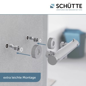 Montage der Schütte Thermostat Duscharmatur London Chrom an der Wand.