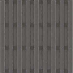Sichtschutzelement Jumbo WPC Alu-Riegel Anthrazit 179 cm x 179 cm