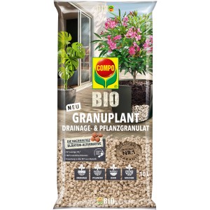 COMPO Bio Granuplant Drainage- und Pflanzengranulat, 10 l Sack. Natürlicher Bimstein für Drainage und Pflanzen.