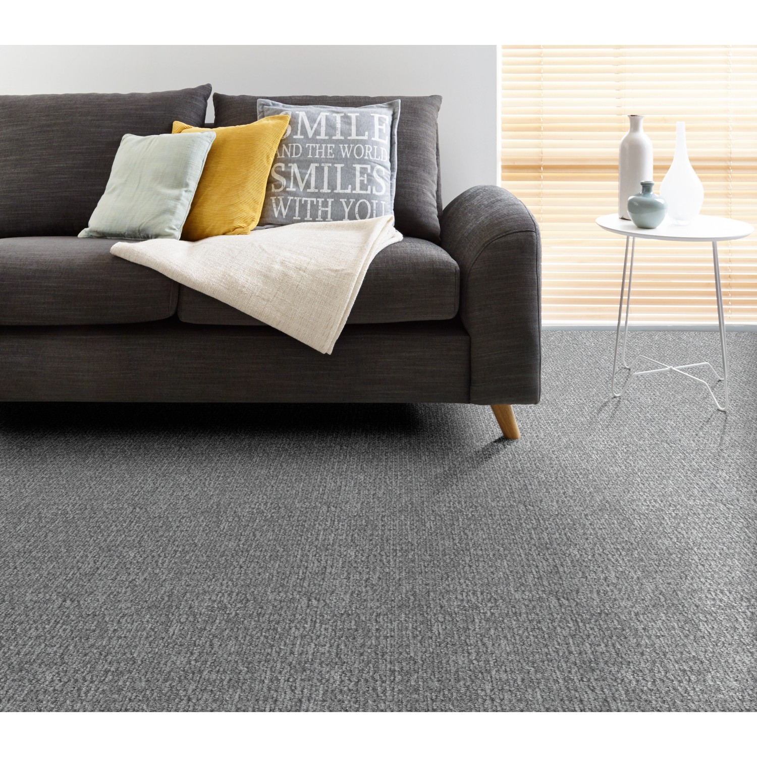 Andiamo Teppichboden Levi Grau Meterware 400 cm breit kaufen bei OBI