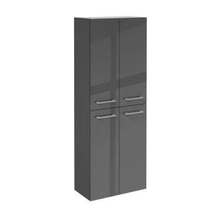 Fackelmann Doppel-Hochschrank Grafit 60 cm x 162 cm x 31,8 cm