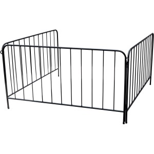 Aduro Sicherheitsgitter aus schwarzem Metall, 3-teilig, zum Schutz vor Kaminen & Öfen.