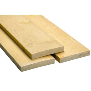 Sägerauhe Baudiele aus Fichte/Tanne, 40x200x3000 mm, für Roh- und Gerüstbau.