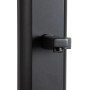 Detailaufnahme: Schwarze Steinbach Solardusche Compact 25 l mit Duschkopf.