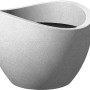 Scheurich Pflanzkübel Wave Globe, Ø 60 cm, Stony-Grey, aus Kunststoff mit geschwungenem Rand.