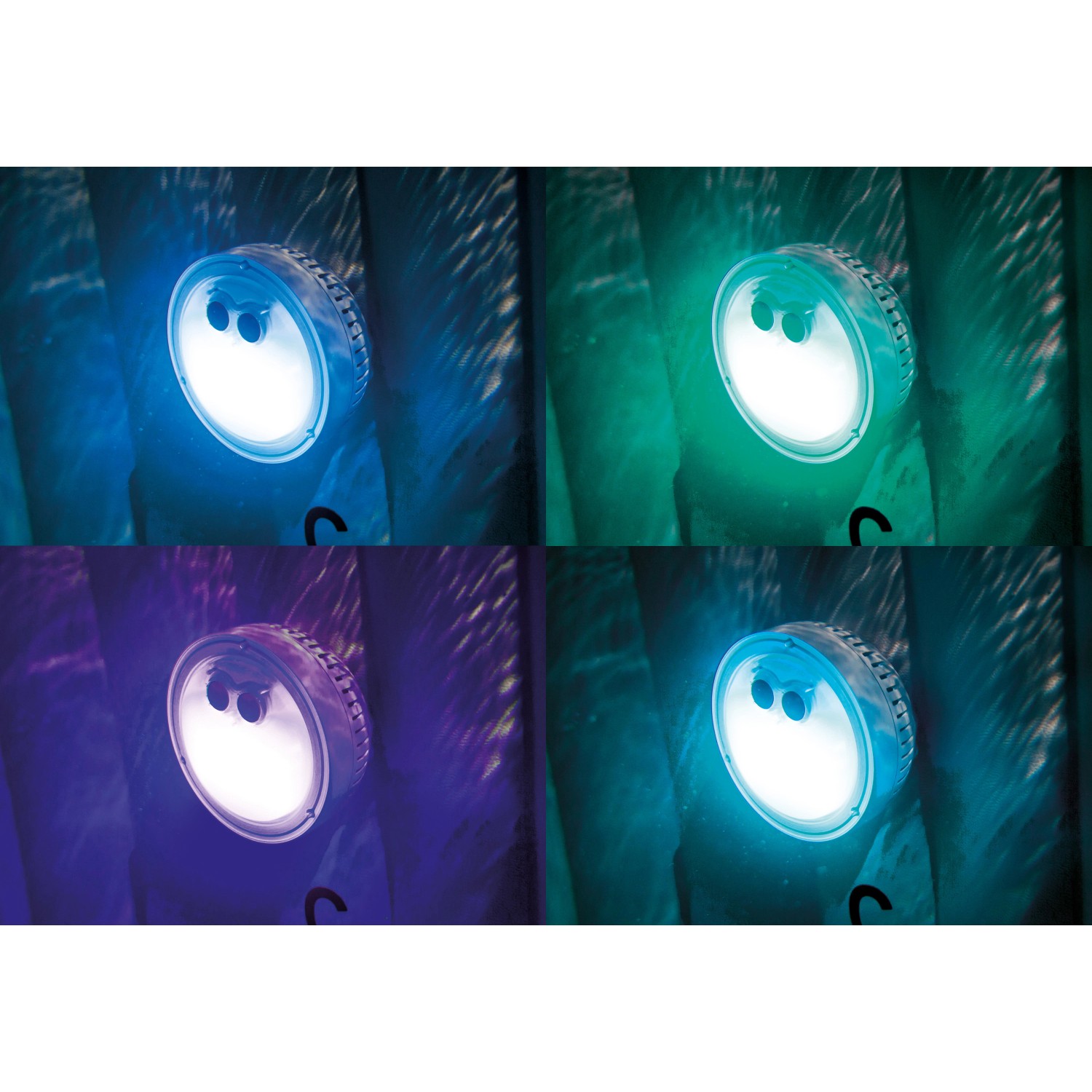 Intex PureSpa LED-Beleuchtung mit Farbwechsel für aufblasbaren Whirlpool.